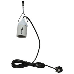 E40 Lampen Aufhänger verkabelt Fassung Kabel ESL LED Energiesparlampe HORTOSOL