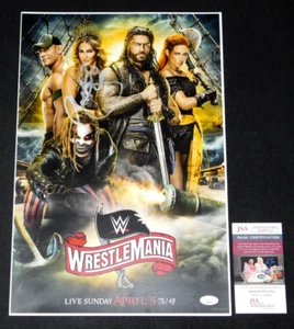 CHARLOTTE FLAIR WWE DIVA SIGNIERT 12X18 WRESTLEMANIA POSTER JSA COA SMACKDOWN!!! - Bild 1 von 1