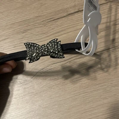 Diadema Gap Kids nueva con etiquetas negra satinada con lazo estrás nueva en bolsa vacaciones Foto 1 de 4