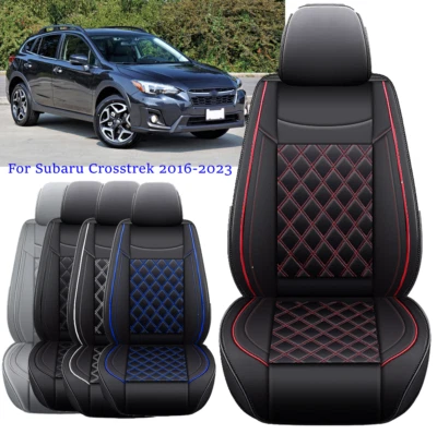 Car 5-Seat Cover Set PU Leather Cushion Protector For Subaru Crosstrek 2016-2023 - Image 1 of 4
