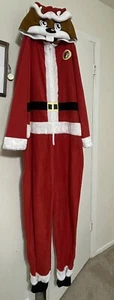 BUC-EES Bucky Beaver Santa Christmas Body Suit Fleece Costume Men's L/XL - Picture 1 of 4