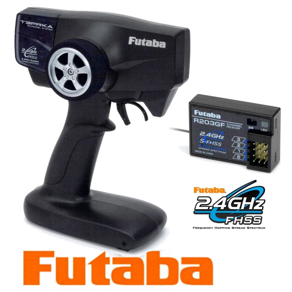 Futaba RC Car Fernsteueranlage Futaba T3PRKA 3-Kanal  Empfänger R203GF/2.4G FHSS - Bild 1 von 1