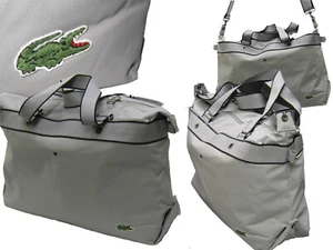 LACOSTE HOLDALL Weekender BAG Vintage M86 New City Casual 14 Dark Grey NEW - Picture 1 of 11