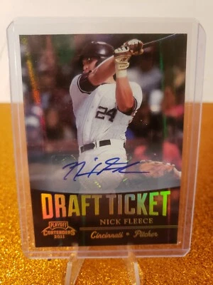 2011 Playoff Contenders Draft Ticket Reds Baseball Card #DT19 Nick Fleece auto - Image 1 of 2