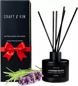 Reed Diffusers for Home Fragrance, Black Reed Diffuser Set, Lavender Diffuser, O - Picture 1 of 6