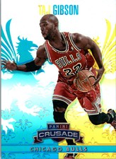 2013-14 Panini Crusade Insert Teal Bulls Basketball Card #296 Taj Gibson/249