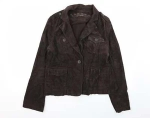 evie Womens Brown Cotton BlendBlazer Size 14 - Picture 1 of 12
