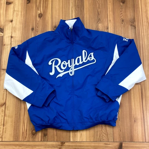 Majestic Blue Kansas City Royals Therma Base Warm Up Jacket Adult Size L Cover