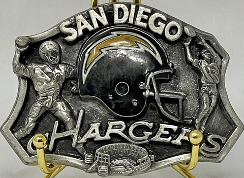 Vintage Limited Edition 1986 NFL San Diego Chargers Belt Buckle Siskyou Co Cover