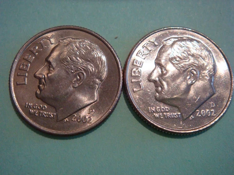 2002 P 2002 D Roosevelt Dimes  - UNC Nice 2 dime set Cover