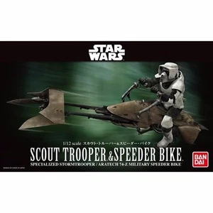 BANDAI 1/12 SCOUT TROOPER & SPEEDER BIKE MODEL KIT STAR WARS aus Japan - Bild 1 von 3