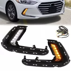 For 2016 2017 2018 Hyundai Elantra 4DR Sedan LED Fog Lights Front Bumper Lamps - Picture 1 of 13
