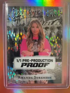 Amanda Sorensen – 2024 Leaf Metal Women “Her Story” Proof Silver Pulsar 1/1 - Picture 1 of 2