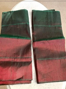 Aso Oke Head Tie, Aso Oke, Green And Red Aso Oke, Mercury Aso Oke, - Picture 1 of 8