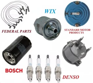 Tune Up Kit Filters Cap Wire Spark Plugs For FORD ESCORT L4 1.9L; 2 Bbl 1985 - Picture 1 of 1