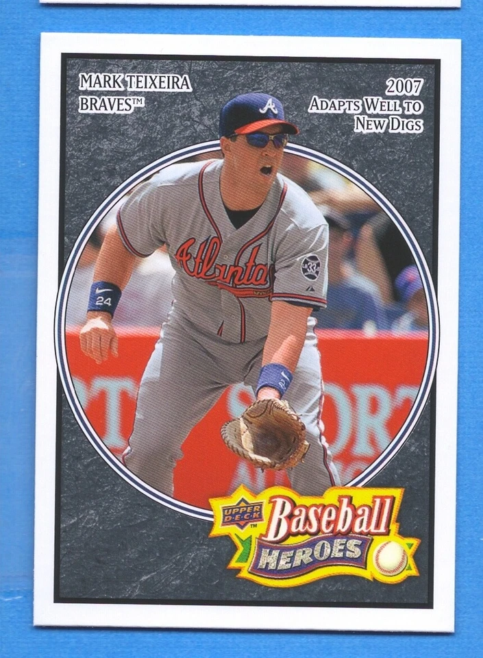 2008 Upper Deck Baseball Heroes Black #9 Mark Teixeira Braves - Image 1 of 1