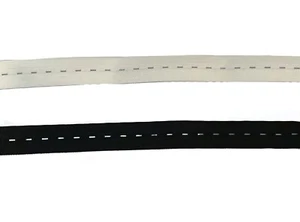 5 Meter X Schwarz Weiß Knopfloch Gummiband Schnur Bund Gummibund Nähen - Bild 1 von 3