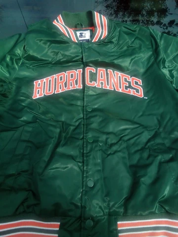 Miami Hurricanes Starter Jacket Green Size 2XL Cover