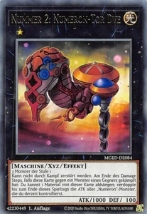 Yu-Gi-Oh! Nummer 2: Numeron-Tor Dve MGED-DE084 Gold Letter Rare 1. Auflage - Bild 1 von 1