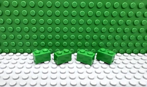 Lego 4 grüne 1x2 Steine Block NEU - Bild 1 von 1