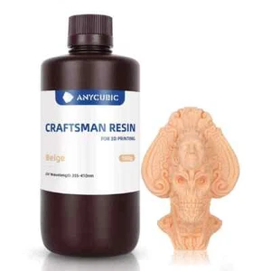 BEIGE Anycubic 3d Printing Craftsman Resin - 1kg (Best use by 2022/08/27) - Zdjęcie 1 z 2