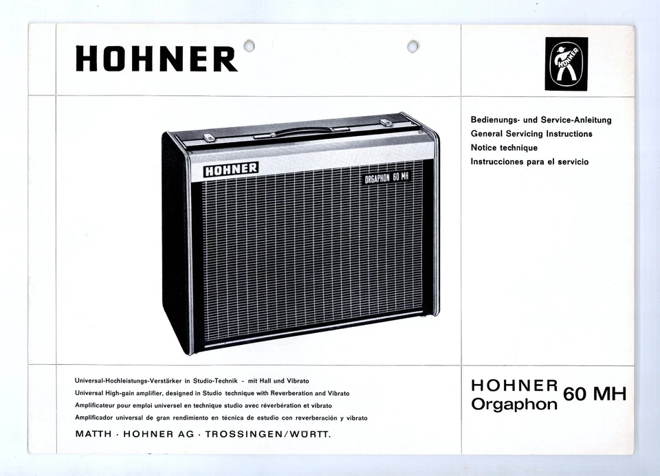 Hohner Orgaphon 60 MH Manual de instrucciones y servicio Foto 1 de 1