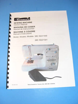 Manual de instrucciones de la máquina de coser Kenmore 385.16221300 - impreso Foto 1 de 4