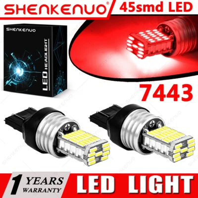 For Honda Goldwing GL1800 2001-2017 - 2X 7443 Red LED Tail Stop Brake Light Bulb Foto 1 de 4