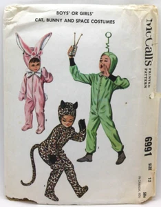 1950s Cat, Bunny, Martian childs costume Vintage McCalls #6991, size: 12 pattern - Picture 1 of 4