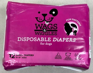 Wags & Wiggles Small 15-19” Waist Female Disposable Dog Diapers - BRAND NEW!! - Picture 1 of 5