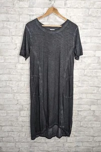 LOGO by Lori Goldstein Casual MIDI Dress PM Cotton Modal Knit Pockets Pullover - Picture 1 of 15