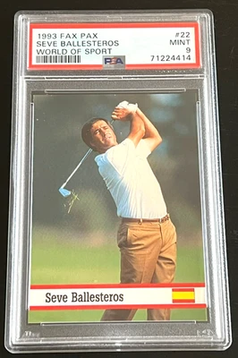 1993 FAX PAX #22 SEVE BALLESTEROS PSA 9 MINT ROOKIE ONLY 2 GRADED HIGHER - Image 1 of 4