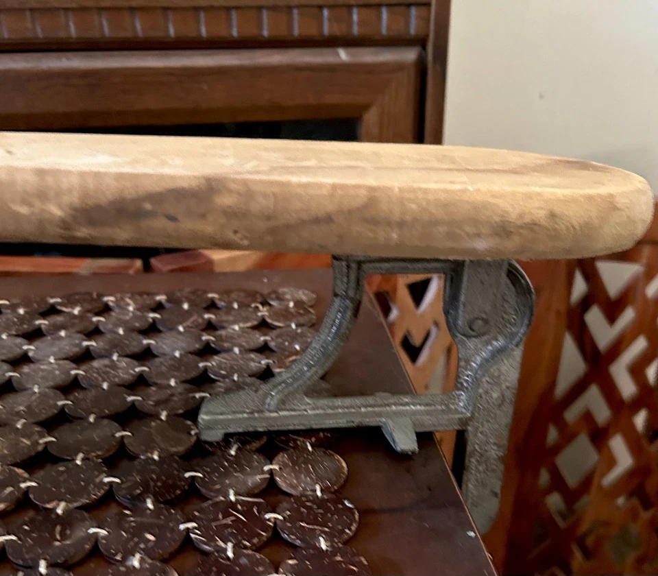 Antique Sleeve Ironing Board PAT Feb. 17. 1903 Cast Steel Clamp 24 1/2 X4 3/4  - Image 1 of 4