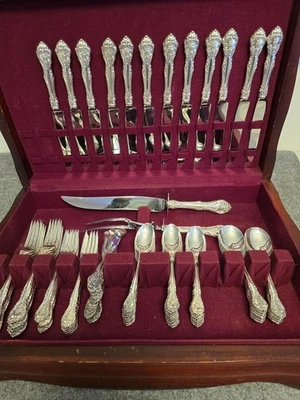 Juego de cubiertos de plata esterlina King Edward by Gorham 12 servicio 86 piezas cena Foto 1 de 4