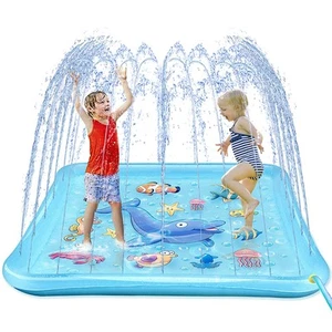 Spritzkissen für Kleinkinder, Outdoor Sprinkler für, 67" Sommer Wasser Spielzeug Aufblasbar... - Bild 1 von 6