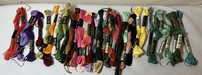 Lot Of 40 DMC Cotton Embroidery Floss Thread- Several Colors - Image 1 of 3