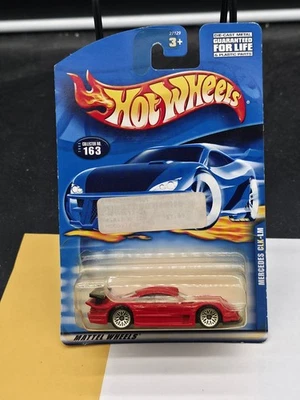 Mercedes CLK-LM 2000 Hot Wheels Mainline/Colector #163 rojo con radios de encaje cromados Foto 1 de 2