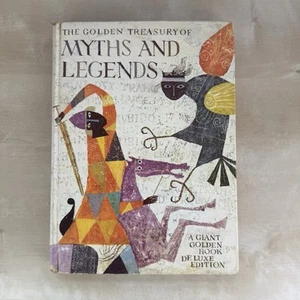 Golden Treasury of Myths & Legends Giant Golden Book Deluxe Edition Adapted 1959 - Picture 1 of 16