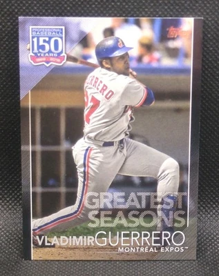 Vladimir Guerrero Greatest Seasons 2019 Topps Update 150-5 150 Years /299 Black - Image 1 of 2
