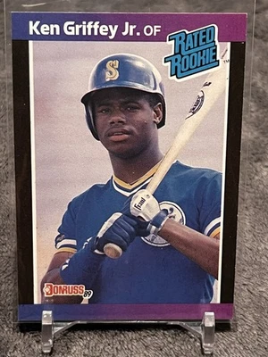 Tarjeta de novato Donruss Ken Griffey Jr 1989 clasificación de novato #33 Seattle Mariners RC HOF Foto 1 de 4