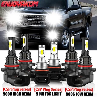 Kit de faros antiniebla de haz alto bajo LED para GMC Sierra 3500 2001-2002 Foto 1 de 4