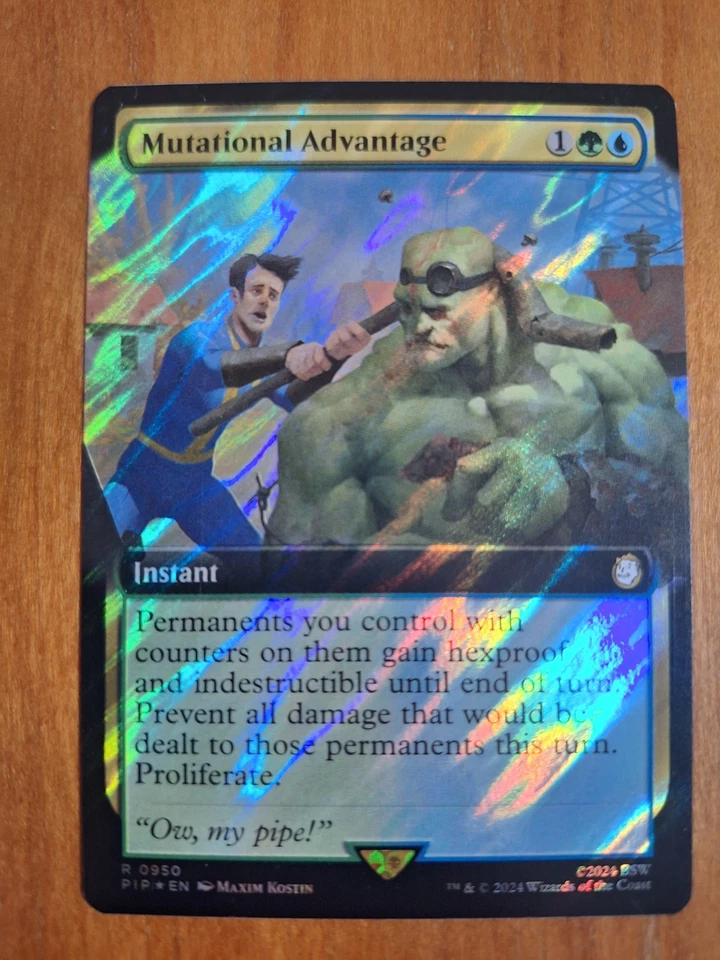 Mutational Advantage PIP 950 Surge Foil Ext. Art Rare Fallout Commander LP MTG - Image 1 of 1