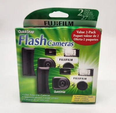 Fujifilm QuickSnap Flash 400 Single Use Camera Value 2-Pack 2 Cameras - Image 1 of 4
