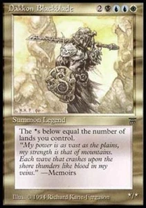 MTG English Dakkon Blackblade Light Play Normal Legends - Bild 1 von 1
