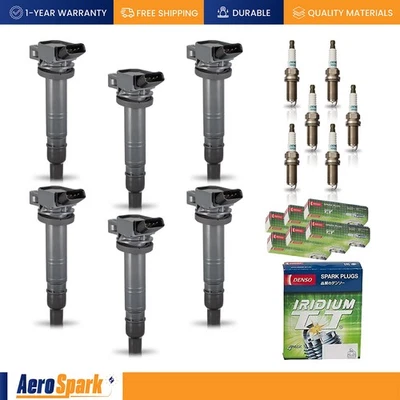 6 Ignition Coil & 6 Denso Iridium Spark Plug for 2003-2009 Toyota 4Runner 4.0L - Image 1 of 4