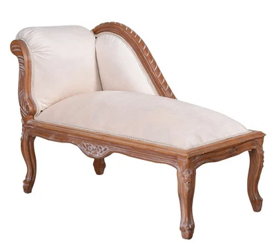 Baroque Lounger Antique Ottoman Rococo Sofa Bench Salon Chaise Longue Cottage - Image 1 of 4