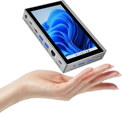 5.5" Touch Screen Mini PC Micro Computer Desktop Tablet 11 Gen N5095 8GB+256GB - Image 1 of 4