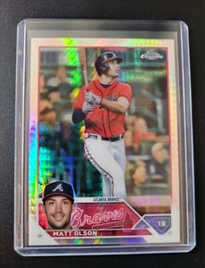 2023 Topps Chrome Matt Olson #163 Prism Refractor Atlanta Braves - Picture 1 of 2
