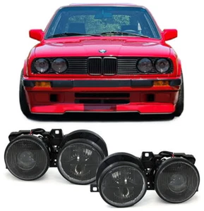 NEW 2pcs. Headlights Hella dark look For BMW E30 87-93 +M3 LHD / RHD - Picture 1 of 12