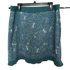 Carve Designs Women's Floral Print Organic Cotton A-Line Skirt Stretch Green XL - Picture 1 of 6